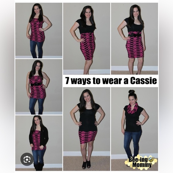 Lularoe NWT Cassie pencil skirt bundle 2 floral /geometric pull on wide waist XS - Picture 2 of 10